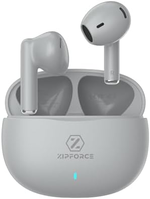 ZIPFORCE Bluetooth 5.3 True Wireless Earbuds with ENC Microphones – IPX6 Waterproof, Lightweight Design, 40-Hour Playtime, Touch Control Headphones for Seamless Audio Experience and Crystal-Clear Calls