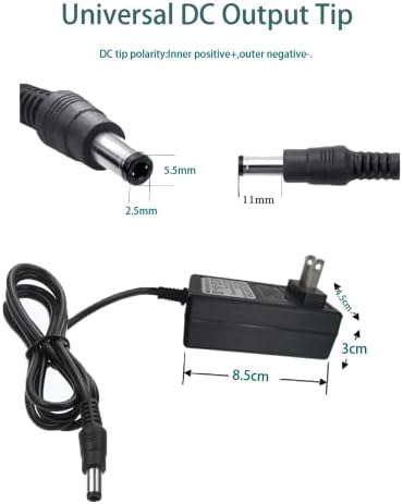 High-Performance 2 Pack 24 V DC Power Supply Adapter – 100-240 V AC to 2 A Converter for Reliable LED Strip, 3 D Printer, CCTV, and LCD Monitor Use – Compact 5.5 x 2.5 mm Connector for Enhanced Versatility and Efficiency