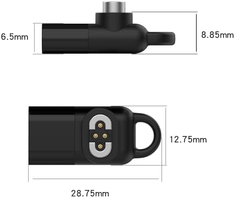 E ECSEM 2-Pack USB C Magnetic Charger Adapter for SHOKZ OpenSwim Pro S710 Headphones, Type C Cable Charging Converter for Shokz OpenSwim Pro S710 Open-Ear Bone Conduction Headphones – Enhanced Compatibility and Speed