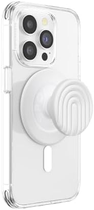 Mag Safe-Compatible Pop Socket Grip & Stand – Secure Magnetic Phone Accessory for Uninterrupted Wireless Charging, Stylish Curves Mist Design for Enhanced Hands-Free Viewing and Texting Experience