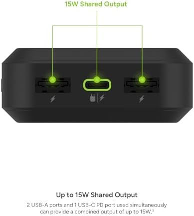 Mophie Powerstation Laptop Prime27 – 27,000 m Ah Eco-Friendly Portable Power Bank with 60 W USB-C PD Fast Charging, Multi-Device Compatibility, LED Battery Indicator, and Versatile Charging Ports – Ultimate On-the-Go Performance for Laptops, Tablets, and Smartphones