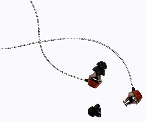 Symphonized ALN 2.0 Premium Genuine Wood Earbuds – Metallic Orange Noise-Isolating In-Ear Headphones with Tangle-Free Cable & Built-in Microphone for Enhanced Audio Compatibility and Immersive Sound Experience