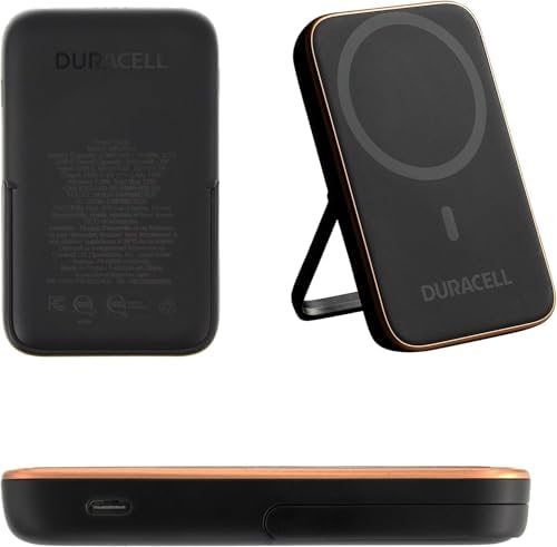 DURACELL 5,000 m Ah Mobile Power Bank – Ultra-Fast Charging for i Phone, i Pad, Samsung, and Android Devices | TSA Compliant for Travel Convenience | Mag-Safe Compatible | Compact & Lightweight Portable Charger for On-the-Go Power Solutions