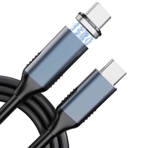 Ultimate 100 W Thunderbolt 3 Magnetic Cable – 5 FT for Rapid Charging & 20 Gbps Data Transfer | 4 K Video Output Compatible with Mac Book, i Pad Pro, e GPUs, SSDs & More | Enhanced Durability & Versatile Connectivity Solutions