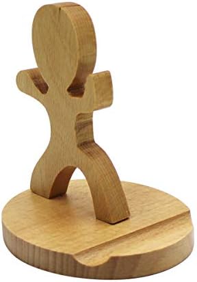 Whimsical Dog-Themed Wooden Phone Stand – Charming Desk Accessory for Mobile Devices, Perfect Gift for Pet Enthusiasts, Stylish and Functional Home Office Decor with Stable Anti-Slip Base for Enhanced Productivity and Optimal Viewing Experience