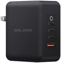 140 W USB-C Fast Charging Wall Charger with 4 Ports – Compact & Lightweight Ga N Charger for i Phone, Galaxy, i Pad & More – Foldable Design for Ultimate Portability – Power Delivery 3.1 Technology for Rapid Device Charging – Universal Charging Solution for Home & Travel