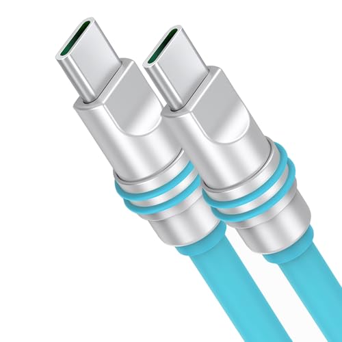 Hichain 2-Pack 4 ft USB C Charger Cables – 100 W Fast Charging Silicone Cords for Seamless Data Transfer – Universal Compatibility with Samsung Galaxy, Google Pixel, Huawei, Xiaomi, and PS5 – Tangle-Free Chubby Design for Durability and Flexibility