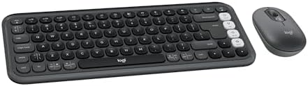 Elevate Your Workspace with the Logitech POP ICON Wireless Bluetooth Keyboard – Stylish Graphite & White Design, Effortless Multi-Device Switching, Comfortable Low-Profile Typing, and Customizable Keys for Enhanced Productivity on Laptops, Tablets, and PCs