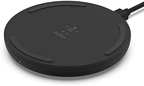 Belkin 10 W Qi-Certified Fast Wireless Charging Pad – Effortless Power for i Phone, Samsung Galaxy, Pixel & Air Pods Pro – Sleek Black Design for Tangle-Free Streaming and Music – Universal Compatibility with Safety Features for Overheating Protection – Essential Accessory for Modern Tech Users