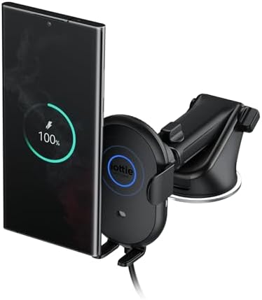 Upgrade Your Driving Experience with the i Ottie Auto Sense 2 Qi Wireless Charging Air Vent Phone Holder – Effortless Auto-Clamping Smartphone Mount for Secure Vehicle Access – Compatible with i Phone, Google Pixel, Galaxy, LG, Huawei & More – Tangle-Free One-Hand Operation for Enhanced Safety and Convenience in Every Journey