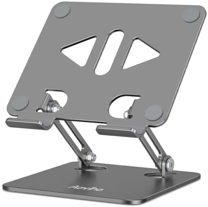 Versatile Adjustable Aluminum Tablet Stand Holder – Foldable and Lightweight Desktop Mount for i Pad Pro 12.9, i Pad Air, Mini, Samsung Galaxy Tabs, and Kindle Fire (4-12 inch) – Enhanced Stability and Comfort for Optimal Viewing Experience in Purple