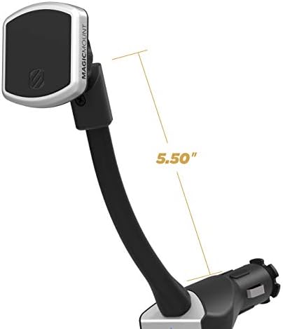 Scosche Magic Mount Pro Suction Cup Phone Holder – 2-Pack Magnetic Car Dashboard & Windshield Mount for i Phone, Galaxy & Android Smartphones – Enhanced Stability, 360-Degree Rotation & Sleek Black/Silver Design for Optimal Accessibility & Safety