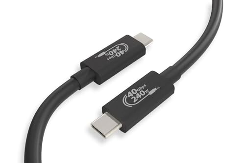 Maximize Your Digital Experience with Our 2-Meter USB 4.0 Gen2 x 2 Type C Cable – Unmatched 20 Gbps Data Transfer Speed, Exceptional 4 K Video Output, and 240 W Rapid Charging for i Phone, Samsung, Google & More – Robust Construction for Ultimate Performance and Portability