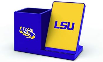 NCAA Unisex Fast Wireless Charging Stand & Desk Organizer – Stylish Multi-Device Charger for Sports Enthusiasts, Efficient Workspace Solution with Built-in Accessory Compartments