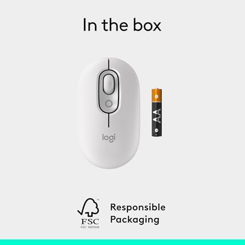 Logitech POP Wireless Mouse in Heartbreaker Rose – Customizable Emojis, Silent Click Technology, Precision Scrolling & Multi-Device Compatibility for Effortless Navigation and Personal Expression