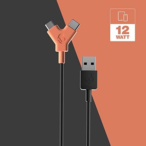 Skullcandy 20 W USB-C to Lightning Cable – 4 ft Fast Charging & Sync Cable for i Phone/Pro/Max – Stylish Blue/Green Design for Enhanced Durability and Performance