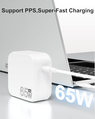 Rapid Charge 65 W Ga N Fast Charger for Samsung Galaxy Book Pro & Notebook Series – Lightweight USB-C Power Adapter with Enhanced Efficiency for Home, Office, and Travel – Ideal for NP950 QDB, NP930 QDB, NP935 QDC Models