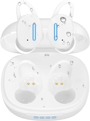 IPX8 Waterproof Wireless Earbuds with Touch Control – Bluetooth 5.3 Headphones for Sports & Workouts, Deep Bass Sound, Ergonomic Fit, and 30-Hour Playtime for Ultimate Audio Enjoyment and Active Lifestyle