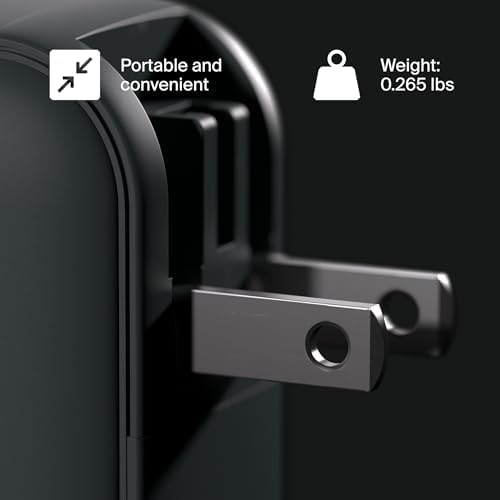 Core 65 W Ga N Fast Charger – Dual USB-C & USB-A Power Adapter for Ultimate Device Compatibility, Rapid Charging for Mac Book, i Phone 16/15/14/13/12/11, i Pad, Galaxy S24/S23 Ultra, and USB-C Laptops – Travel-Friendly Design for On-the-Go Charging Solutions