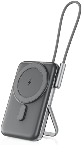 Mag Safe Portable Charger by EKR – 10,000 m Ah Fast Charging Power Bank with PD 20 W, Magnetic Attachment & Zinc Alloy Stand – Ultimate Wireless Charging Solution for i Phone 16/15/14/13/12 Series & Samsung Devices – Reliable, Compact, and Stylish Power Supply for On-the-Go Users