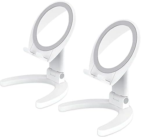 Height Adjustable 2 PCS Phone Stand with Mirror Angle Design – Versatile Desk Accessory for All Mobile Devices, Tablets, and E-Readers – Ergonomic, Portable, and Durable for Enhanced Productivity and Comfort