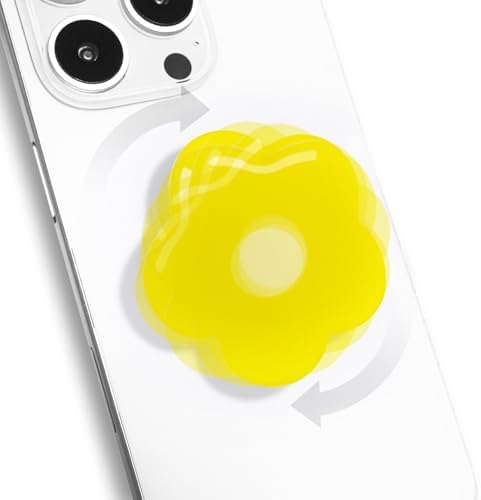 Coral Floral Daisy Phone Grip & Fidget Spinner – Mag Safe Compatible Lightweight Accessory for Enhanced Stability, Stress Relief, and Effortless One-Handed Use – Stylish and Durable Magnetic Stand for i Phone Users