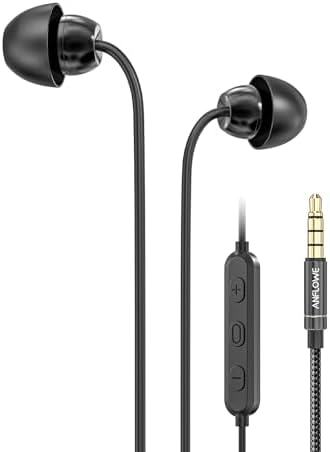 Ergonomically Designed Wired Sleep Earbuds for Side Sleepers – Noise-Isolating In-Ear Headphones with Exceptional Sound Quality and Built-In Microphone for Effortless Bedtime Listening – Perfect for Music, Audiobooks, and Meditation Relaxation
