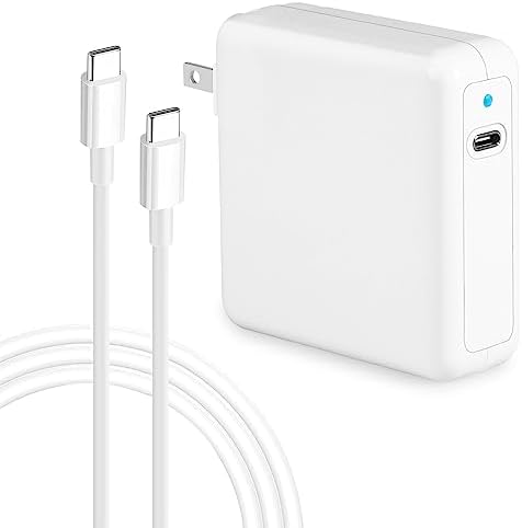 96 W USB-C Fast Charger for Mac Book Pro & Air – High-Efficiency Power Adapter with 5.9 ft Cable, Smart IC Technology, & Broad Compatibility – Rapid Charge Your Devices Safely & Effectively – Ideal for Home, Office, & Travel