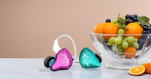 Kinboofi KZ ZSTX High-Fidelity In-Ear Monitor Headphones with Hybrid Driver Technology – Premium 1 BA 1 DD Wired Earbuds in Stunning Purple, Detachable Cable for Enhanced Versatility and Comfort, Ideal for Audiophiles and Gamers Seeking Superior Sound Quality