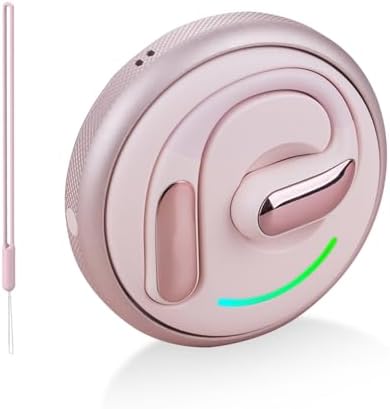 Stylish Pink Open Ear Bluetooth 5.4 Earbuds – Sweat-Resistant True Wireless Headphones with ENC Microphone for Clear Calls, 8-Hour Playtime – Ideal for Active Lifestyles and Seamless Connectivity