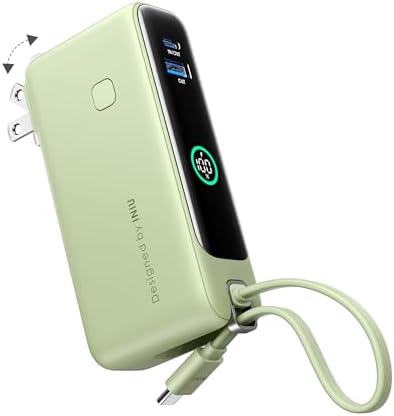 INIU 3-in-1 Travel Power Bank: 10000 m Ah Fast Charger with Built-in USB-C & Foldable AC Plug – Ultimate Portable Charging Solution for College Students, Travelers, and Tech Enthusiasts – Blue – Charge Multiple Devices Effortlessly!