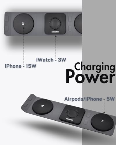 Ultimate 3 in 1 Magnetic Wireless Charging Dock for Apple Devices – Foldable Fast Charging Station for i Phone 12-16 Pro Max, Apple Watch & Air Pods – Travel-Friendly Design with Enhanced Compatibility and Efficiency