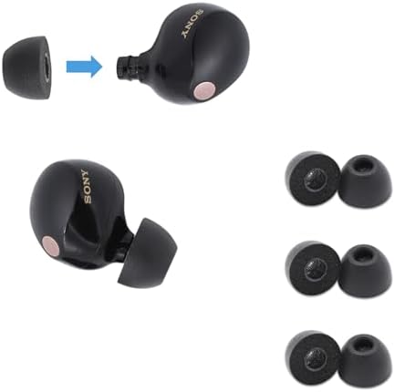 Upgrade Your Sony True Wireless Earbuds with Comply Memory Foam Replacement Tips | Maximum Comfort and Secure Fit for Enhanced Listening | Superior Noise Isolation & Anti-Slip Design | Available in Black Sizes S/M/L (3 Pairs) – Perfect for Music Lovers and Active Lifestyles