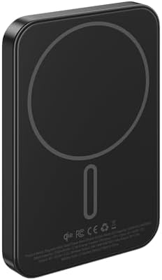 Ultra-Slim Titanium Mag-Safe Power Bank – 15 W Qi2-Certified Wireless Charger with 5000 m Ah Fast Charging for i Phone 12-16 Series – Lightweight Solid-State Battery Pack for Efficient On-The-Go Power