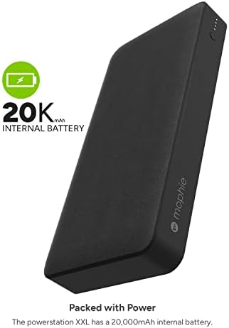 Mophie Powerstation Mini 5,000 m Ah Portable Power Bank – Ultra-Fast 20 W USB-C PD Charger for Rapid Device Recharging, Compact Pocket-Sized Design with LED Battery Indicator, Includes USB-C Cable for Instant Connectivity, Essential Travel Accessory for On-the-Go Smartphone Power