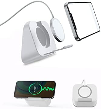 Phone Wall Mount for Magsafe Charger Bedside Phone Holder Compatible with Magsafe Accessories Fit for iPhone 12/12 Pro/ 13 Pro Max(Charger Not Included) (Black) – Enhanced Compatibility and Speed