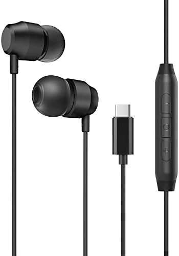 PALOVUE Magnetic USB C Earbuds with Microphone – Universal Compatibility for Galaxy S23, i Phone 15, Google Pixel 7 & More – Enhanced Sound Quality, Noise Isolation, and Ergonomic Comfort for Music & Calls