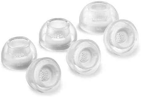 Advanced Silicone Ear Tips for Galaxy Buds 3 Pro – AZLA Sedna Earfit Crystal (Clear Pearl, SMAPP-Certified) – Superior Comfort & Acoustic Isolation – 3 Sizes (Small, Medium, Large) – Essential Samsung Galaxy Buds Pro 3 Accessories – Transform Your Audio Experience with Premium Noise-Cancelling Earbud Tips – Ideal for Extended Wear and Active Lifestyles