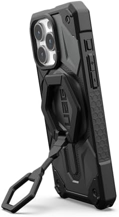 URBAN ARMOR GEAR UAG Magnetic Phone Ring Stand | Sleek Black Design for i Phone 16/15 & Galaxy S25/S24 | Mag Safe-Compatible 360° Adjustable Kickstand | Enhanced Security with Removable Metal Grip | Ultimate Convenience for Hands-Free Use and Stylish Protection