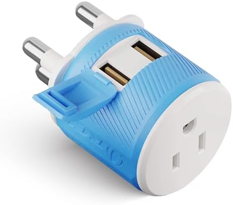 OREI Switzerland Travel Plug Adapter with Dual USB Ports – Ultimate Type J Charging Solution for USA Devices – Fast, Efficient Power for i Phones, Laptops, Tablets & More – Essential Travel Accessory for Hassle-Free Connectivity