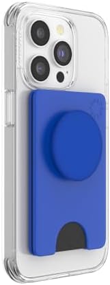 Cobalt Pop Sockets Phone Wallet: Premium Card Holder with Expanding Grip and Mag Safe Compatibility for Effortless Wireless Charging – The Perfect Accessory for On-the-Go Mobile Users Seeking Style and Functionality