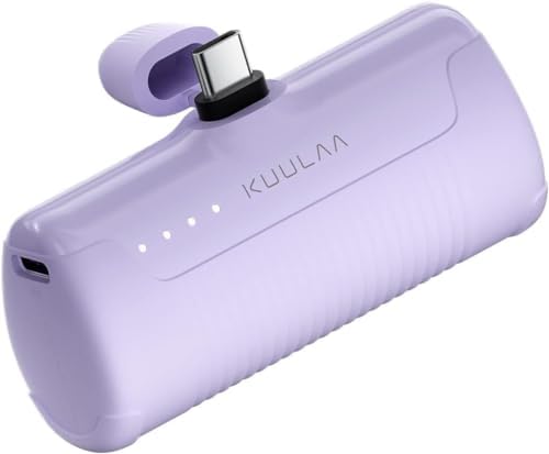 Kuulaa 4500 m Ah Compact USB-C Power Bank – Ultra-Portable Phone Charger for i Phone 15, Samsung Galaxy, LG, Moto, and Pixel Devices – Fast Charging Battery Pack for On-the-Go Power Solutions – Lightweight and Durable Travel Companion