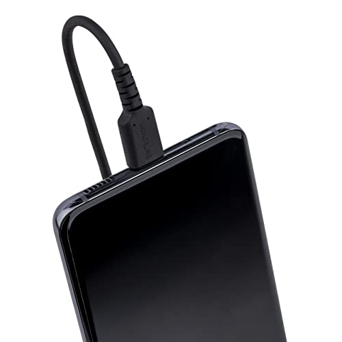 Durable 20-Inch Coiled USB A to C Charging Cable – Heavy-Duty USB 2.0 Fast Charge & Sync Cable, Sleek Black Design for Enhanced Portability and Compatibility with All Devices