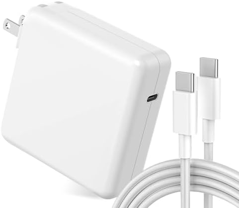 High-Efficiency 120 W USB-C Fast Charger for Mac Book Pro/Air – Premium 118 W & 96 W Compatibility, Rapid Charging for All USB-C Devices with Enhanced Charge Cable Included