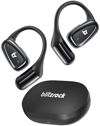Lightweight Open Ear Bluetooth Headphones with Ultra-Slim 0.7 mm Earhooks – IPX7 Waterproof for All-Weather Use, 28 Hours Playtime for Uninterrupted Audio, Perfect for Active Lifestyles and Crystal-Clear Voice Calls