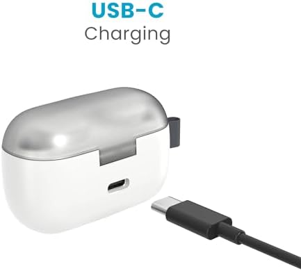 Speck Gemtones Wireless Earbuds – Bluetooth 5.3 Headphones with 28 Hours of Battery Life, USB-C Charging & Custom EQ App for i Phone & Android Users – Stylish White Album Design with Two-Year Warranty for Ultimate Audio Experience