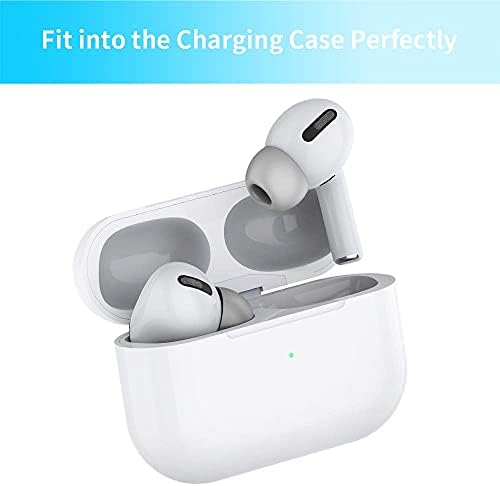 Lanwow Premium Memory Foam Ear Tips for Air Pods Pro – Ultimate Comfort & Noise Isolation, Anti-Slip Design, Fits Charging Case, 3 Sizes (S/M/L, Elegant Grey) – Enhance Your Audio Experience with Pain-Free Listening