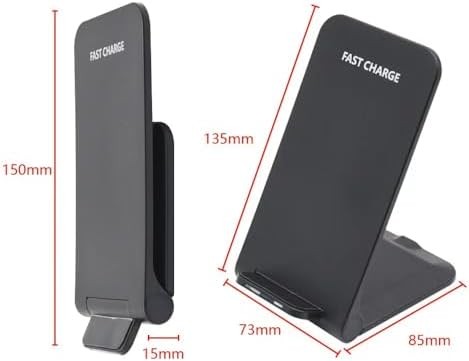 15 W Fast Wireless Charging Station with Adaptive Sleep-Friendly Light – Versatile Charger for Samsung Galaxy, Google, LG & More – Compact Travel Pad for Effortless Power-ups and Enhanced Device Compatibility