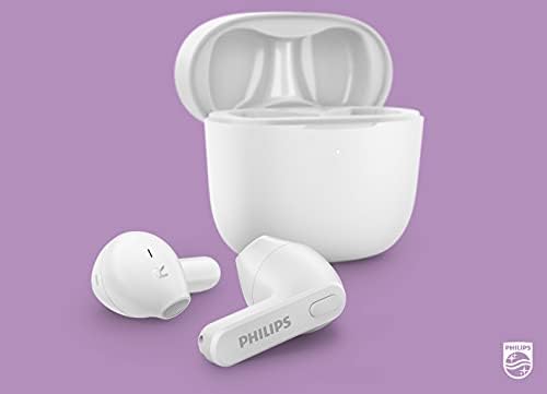 Philips T2206 True Wireless Earbuds – Compact Charging Case, IPX4 Water-Resistant Design, Enhanced Audio Mobility for Active Lifestyles, Rapid Pairing Technology, Secure Fit for Music Lovers and Fitness Enthusiasts