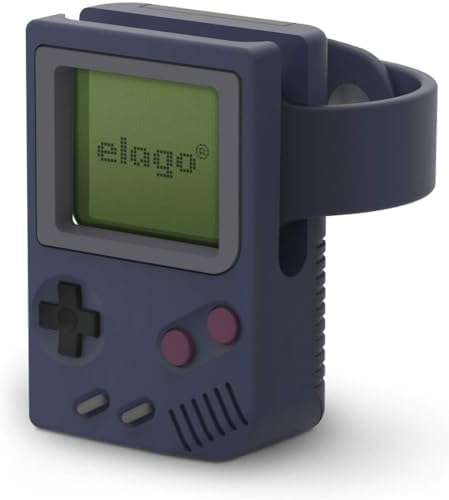 elago W5 Apple Watch Charging Stand – Premium Vintage Dock for i Watch Series 1-10 (38 mm to 46 mm) – Enhanced Stability and Seamless Notification Access for Smartwatch Users – Sleek Minimalist Design for Home and Office